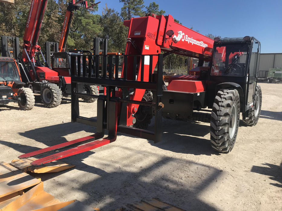 2020 Manitou MTA8044 74hp T4F, Cab/Heat/Air, Cab and Boom LED work lights, Auxiliary Hydraulics, Solid Tires, Amber strobe, Lift Hook w/66" Carriage, 60" Forks
