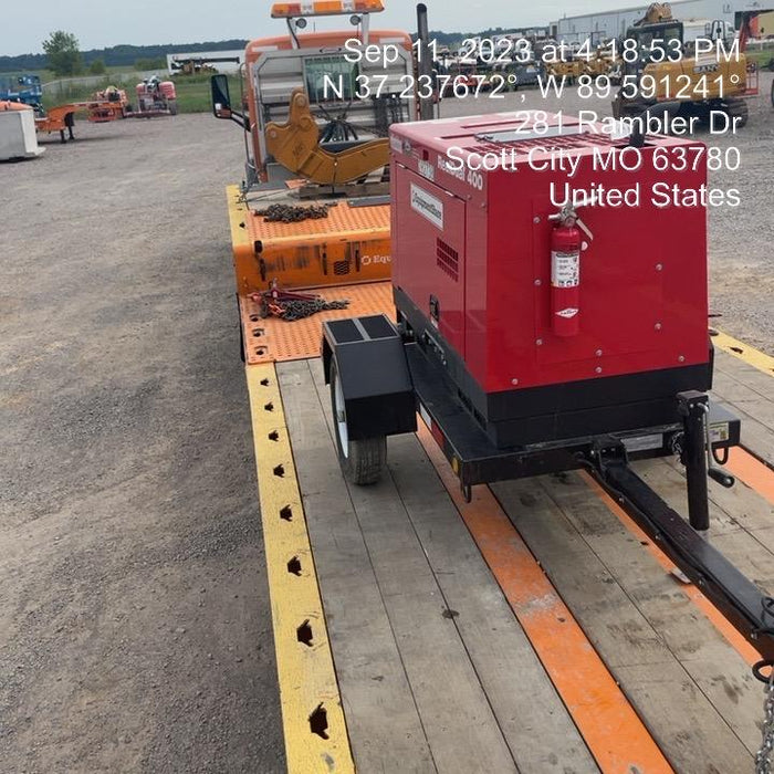 2022 Shindaiwa DGW400MDL Kubota D902 Engine, 23 HP, Dual Op Welder, Wire, Arc, Droop Stick, Tig, and CC Stick Functionality, Simulphase, 3 Phase and 1 Phase Gen Output, Single Axle NB Trlr, Slr Trckl Chrg 12V 12W, Fire Ext