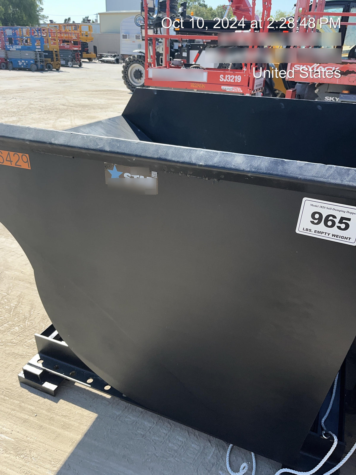 2024 STAR INDUSTRIES M-1820 - Self-Dump Hopper