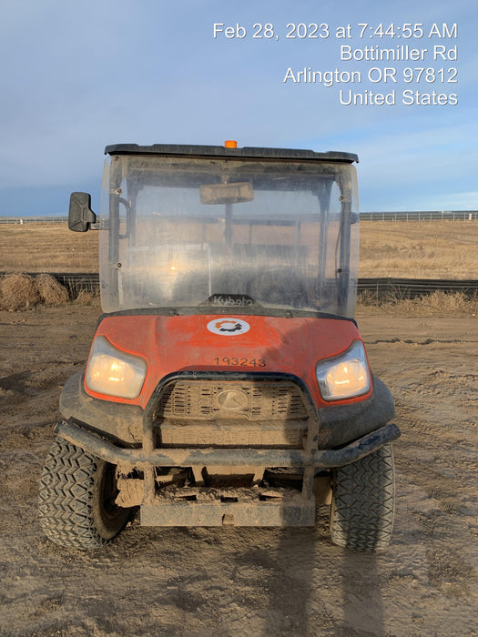 2021 Kubota RTV-X1140W-H Plastic Canopy, Windshield Acrylic Clear, LED Strobe Light, Wire Harness Kit, Back up Alarm