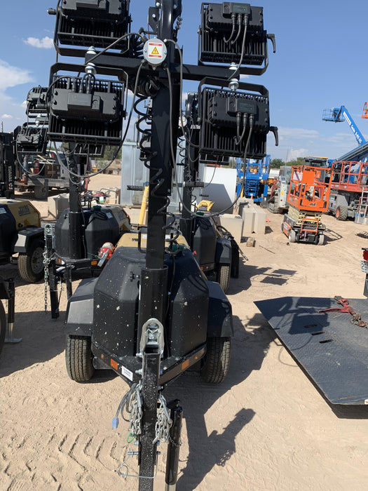 2022 Allmand NLV3GR (4) LED Light Fixture 350W, 23' Vertical Mast, 3kW Prime, Towable, Deep Sea L401, Leveling Jacks, Yanmar T4F 5.8hp