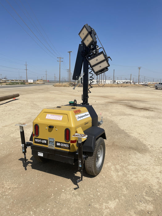 2022 Allmand NLV3GR (4) LED Light Fixture 350W, 23' Vertical Mast, 3kW Prime, Towable, ES Decals, T3
