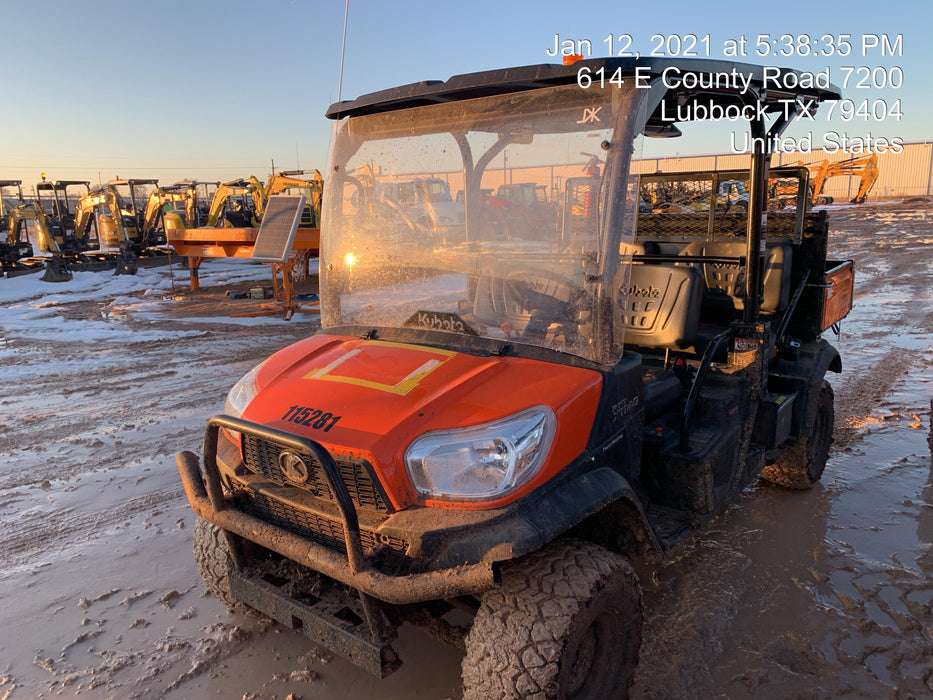 2020 Kubota RTV-X1140W-H Kubota RTVX1140WH 4wd Utility Cart, LED Strobe, Windshield Tempered Glass, Plastic Canopy, Wire Harness Kit, Backup Alarm