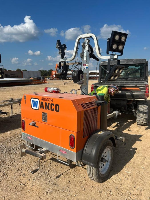2025 Wanco WLTT-4MM4K Diesel, Mitsubishi L2E, 9.0HP @1800 rpm, Deep Sea Controller, Shore Power Plug, Auto Start, (4) 350W LED Floodlights, 4kW Generator, 60 Gal Fuel Tank, 2" Ball, T3