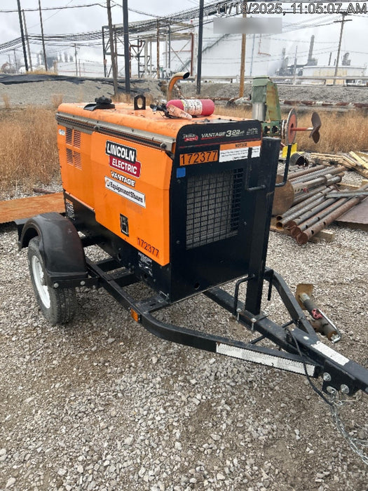 2021 Lincoln Electric Vantage 322 Vantage 322 Ready Pak 3 w/ Decals, ORANGE (includes trailer, cable rack, fender light kit) NO Telematics