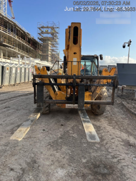 2018 JCB 510-56 JCB 510-56 Telehandler 74 HP w/CAB/HVAC, Beacon, Worklights, Aux Hydraulics, Solid Tires, 60" Carriage/Forks
