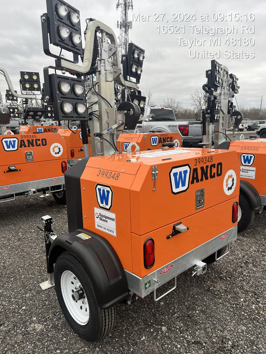 2024 Wanco WLTT-4MM4K Diesel, Deep Sea Controller, Shore Power Plug, Auto Start, (4) 350W LED Floodlights, 4kW Generator, 60 Gal Fuel Tank, 2" Ball, T3