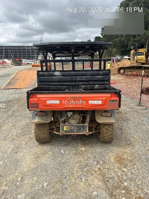 2021 Kubota RTV-X1140W-H Plastic Canopy, Windshield Acrylic Clear, LED Strobe Light, Wire Harness Kit, Back up Alarm