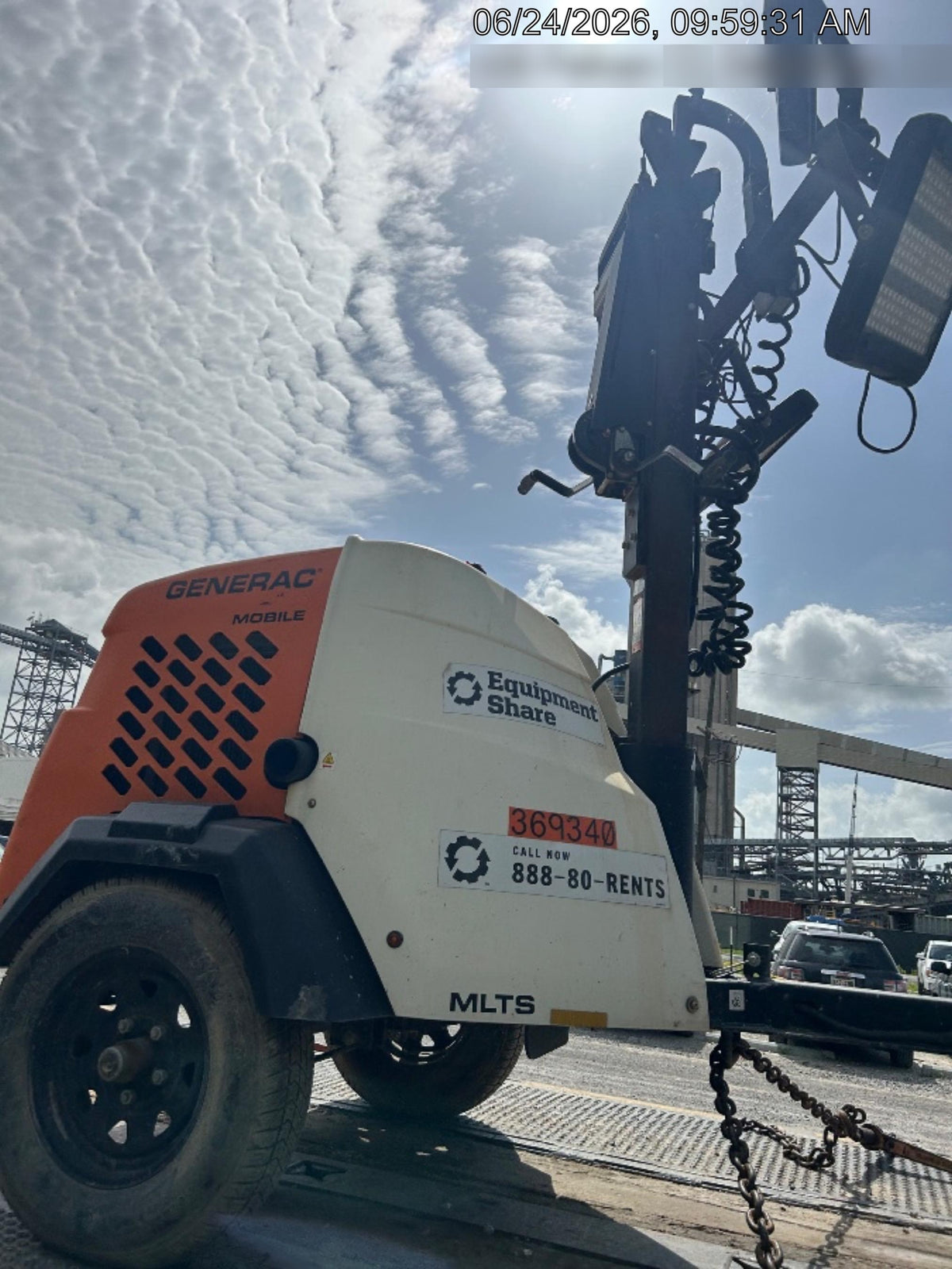 2023 Generac MLT2 Diesel, Flex Switch 120V Input, Powerzone Controller, 
(4) 320W LED Lights, 4kW Generator, 39.9 Gal Fuel Tank, 2" Ball, T3