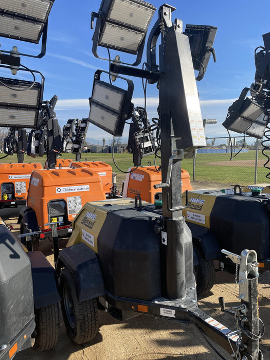 2022 Allmand NLV3GR (4) LED Light Fixture 350W, 23' Vertical Mast, 3kW Prime, Towable, ES Decals, T3
