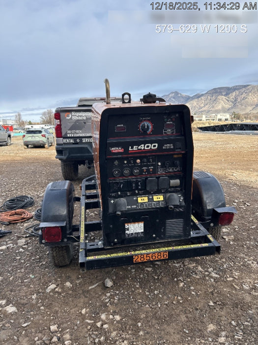 2022 Lincoln Electric LE400 Kubota V1505, Trlr, Cable Rack, Light Kit, ES Decals, T3