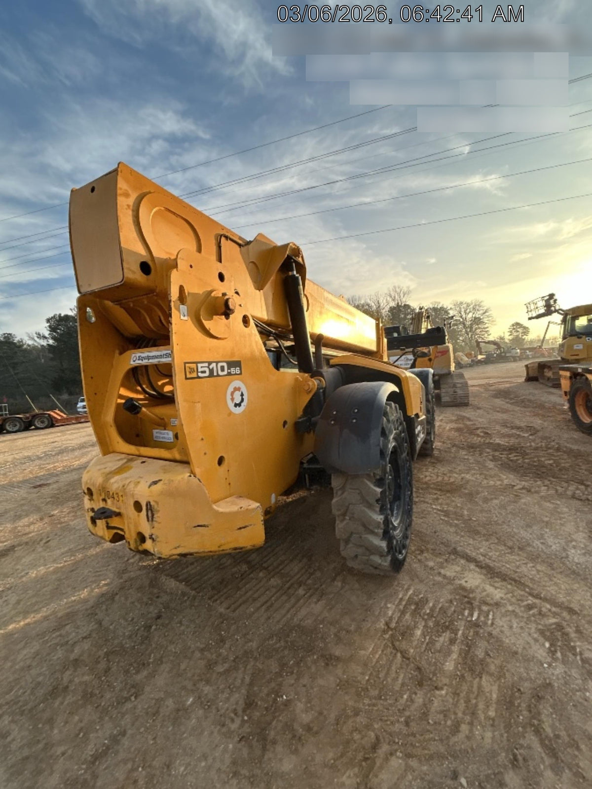 2020 JCB 510-56 Canopy, Solid Tires, Work Lights, Beacon, Aux Hydraulics, Back up Alarm, Lifting Eye, ES Decals