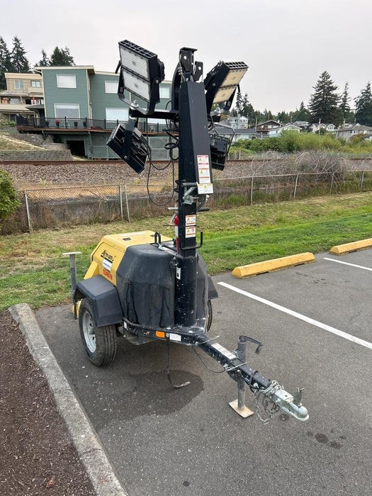 2020 Allmand NLV3GR (4) LED Light Fixture 350W, 23' Vertical Mast, 3kW Prime, Towable, Deep Sea L401, Leveling Jacks, Yanmar T4F 5.8hp