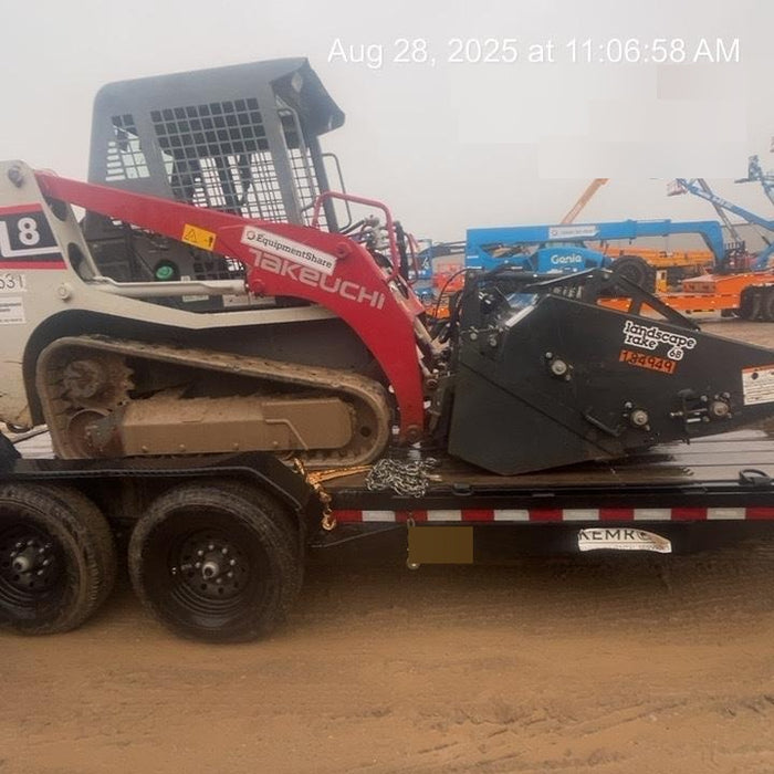 2019 Takeuchi TL8 Radial ROPS, ROPS/FOPS Canopy, 15" Wide Rubber Tracks, Back-up Alarm, Front & Rear Working Lights, Auxiliary Hydraulics, Two-Speed Travel, Electronic Monitoring System 76" HD Dirt Bucket with 8 Teeth, 20.3 cubic feet Capacity