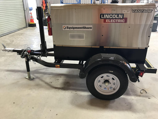 2019 Lincoln Electric Vantage 322 Welder Ready-Pak 3, Two wheel trailer, Fender and Light kit, Cable Rack