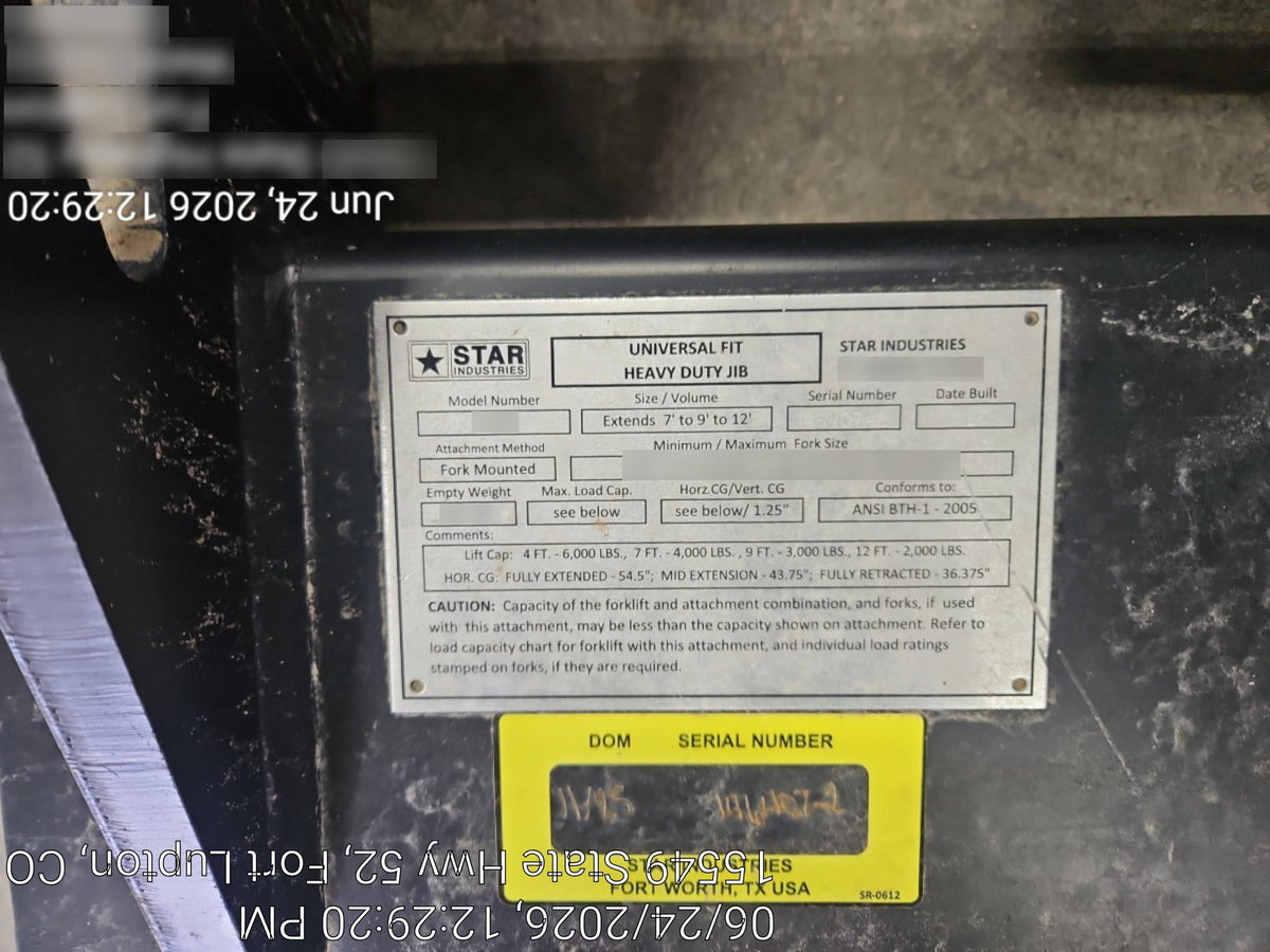 2025 STAR INDUSTRIES M1360B - Star JIB Boom