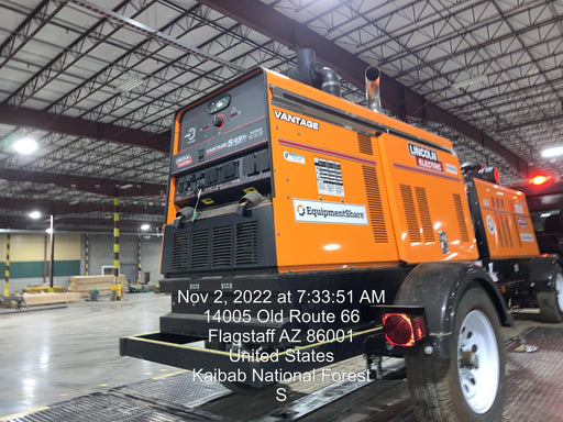 2021 Lincoln Electric Vantage 549X Ready Pak 3, ORANGE (includes trailer, cable rack, fender light kit)