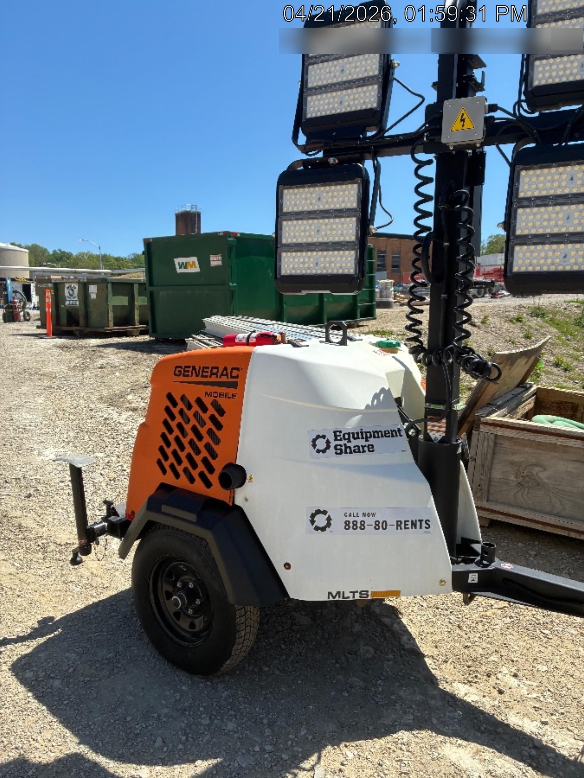 2024 Generac MLT2 Diesel, Flex Switch 120V Input, Powerzone Controller, 
(4) 320W LED Lights, 4kW Generator, 39.9 Gal Fuel Tank, 2" Ball, T3