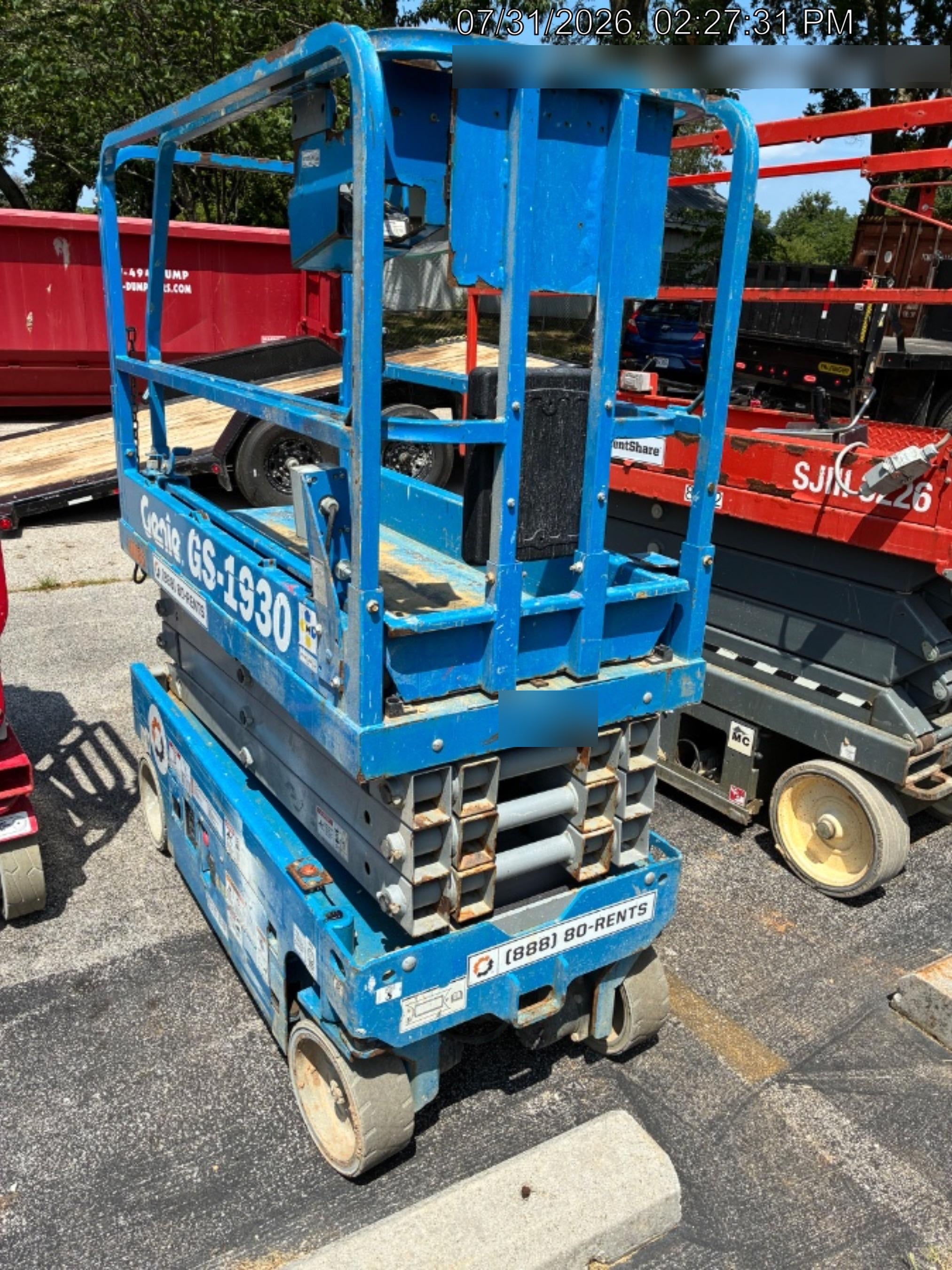 2018 Genie GS-1930 Genie GS-1930 w/Fixed Rail, Chain Entry