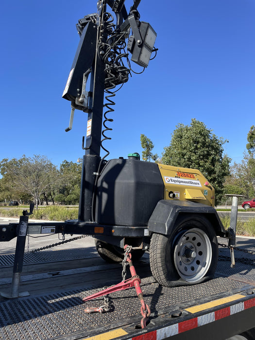 2021 Allmand NLV3GR (4) LED Light Fixture 350W, 23' Vertical Mast, 3kW Prime, Towable, Deep Sea L401, Leveling Jacks, Yanmar T4F 5.8hp