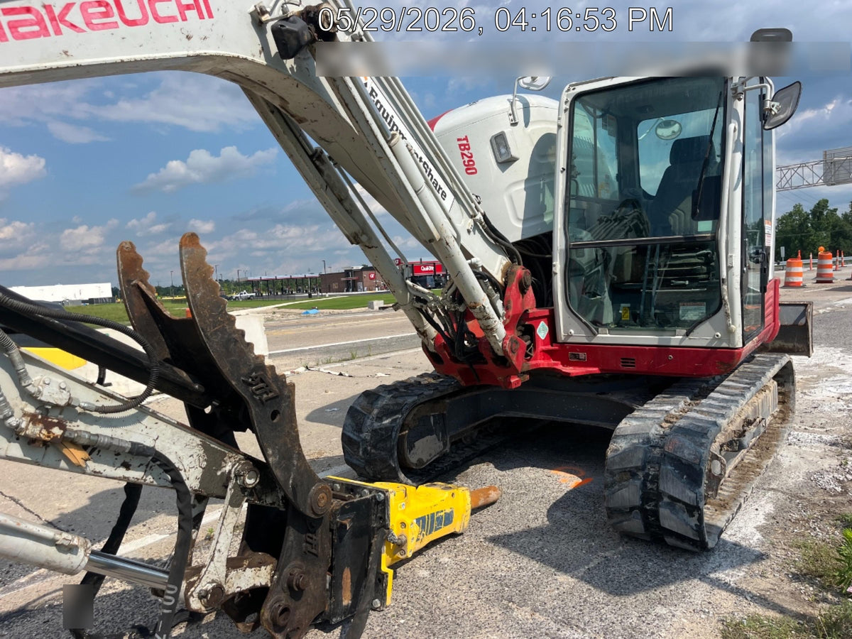 2019 Takeuchi TB290 Takeuchi TB290 Cab/Heat/AC w/Rubber Tracks, Auxiliary Hydraulics, Dozer Blade, Manual QC