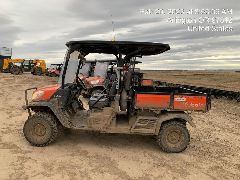 2022 Kubota RTV-X1140W-H Plastic Canopy, Windshield Acrylic Clear, LED Strobe Light, Wire Harness Kit, Back up Alarm