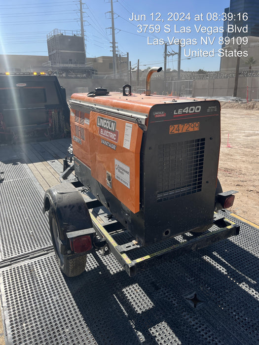 2022 Lincoln Electric LE400 Kubota V1505, Trlr, Cable Rack, Light Kit, ES Decals, T3