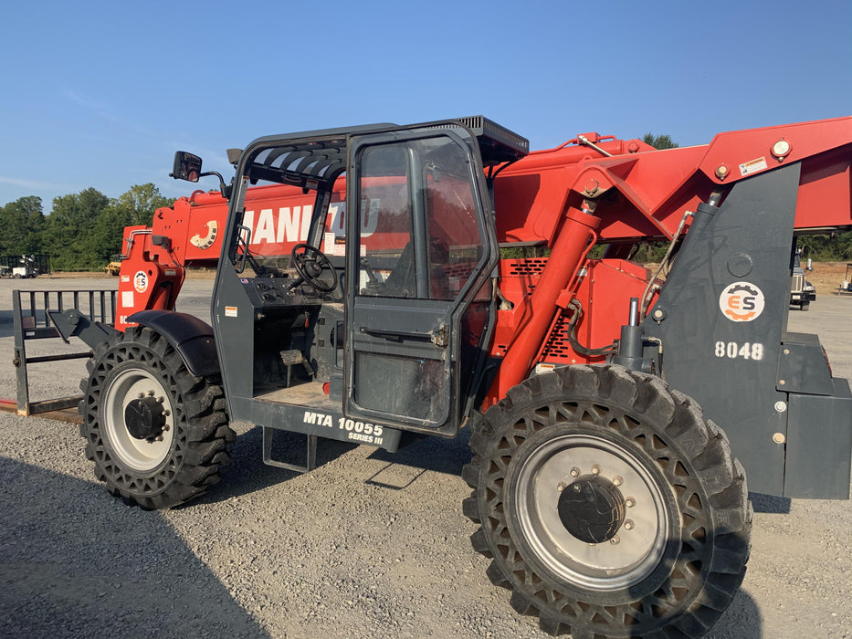 2018 Manitou MTA10055 Manitou MTA 10055 w/Open ROPS, Work Lights/Strobe, Aux Hyd, Solid Tires, Lift Hook, 66" Carriage, 60" Forks