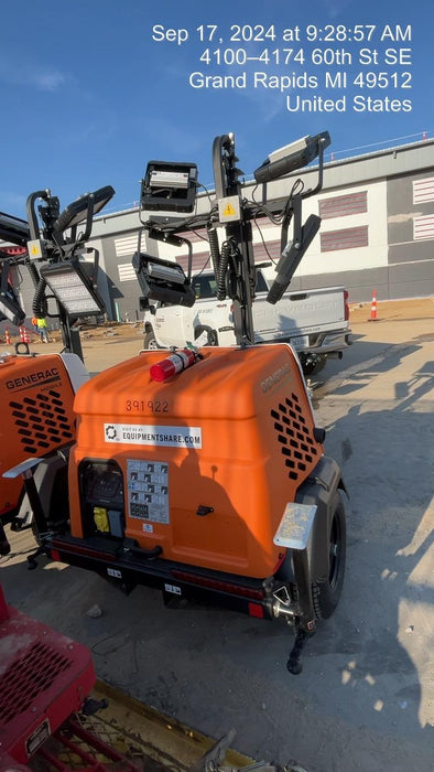 2024 Generac MLT2 Diesel, Flex Switch 120V Input, Powerzone Controller, 
(4) 320W LED Lights, 4kW Generator, 39.9 Gal Fuel Tank, 2" Ball, T3