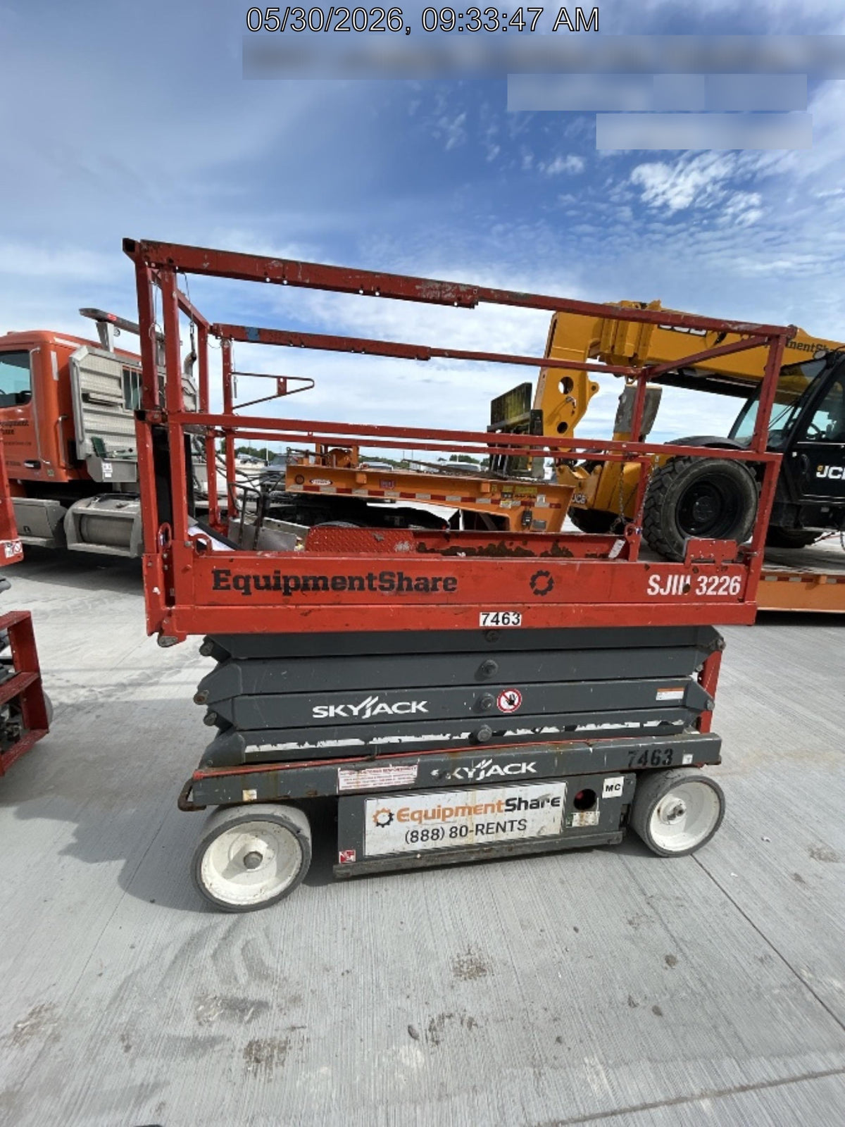 2018 Skyjack SJIII-3226 Skyjack SJIII3226 Scissor Lift w/Trojan Batteries