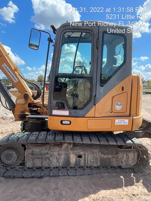 2015 Case CX80C CLOSED CAB, A/C, RUBBER TRACKS PADS, 7'-2" ARM