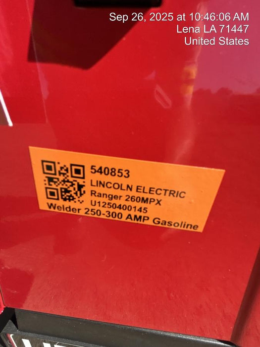 2025 LINCOLN ELECTRIC Ranger 260MPX