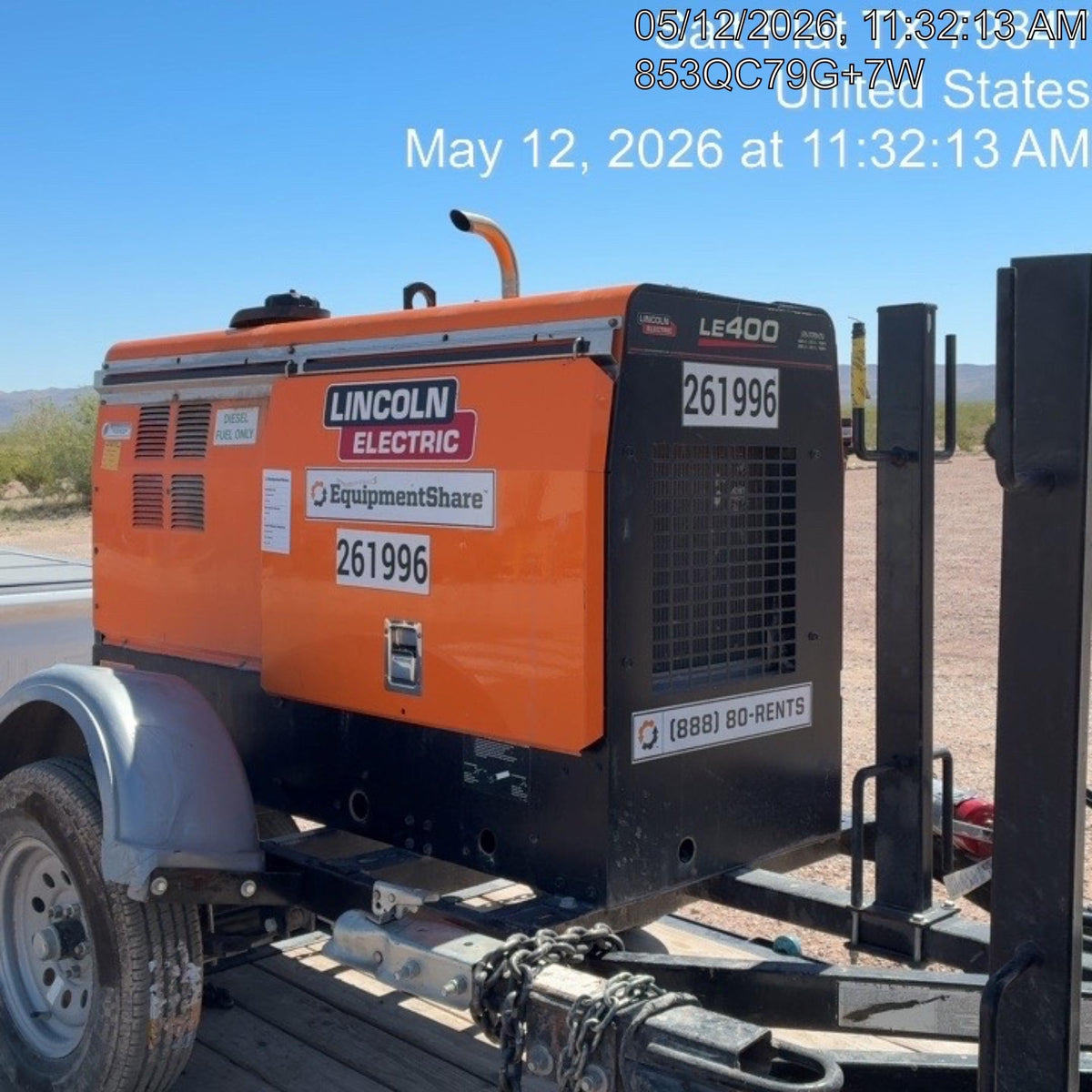 2022 Lincoln Electric LE400 Kubota V1505, Trlr, Cable Rack, Light Kit, ES Decals, T3