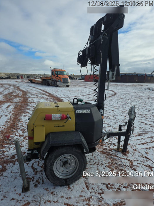 2022 Allmand NLV3GR (4) LED Light Fixture 350W, 23' Vertical Mast, 3kW Prime, Towable, ES Decals, T3