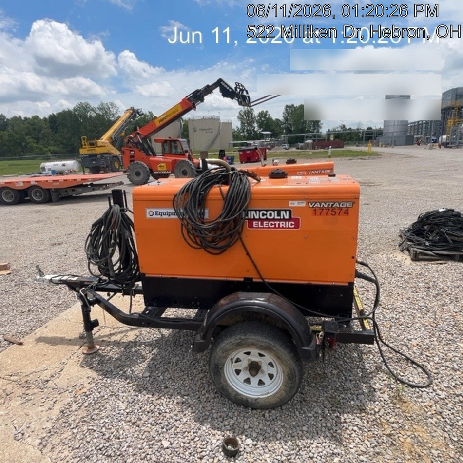 2021 Lincoln Electric Vantage 322 Vantage 322 Ready Pak 3 w/ Decals, ORANGE (includes trailer, cable rack, fender light kit) NO Telematics