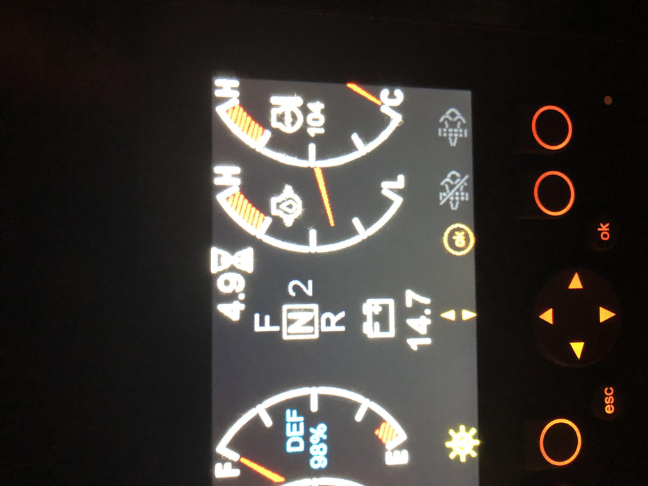 2020 Manitou MTA10055 Cab/Heat/Air, LED Work Lights, Solid Tires, Lift Hook, Beacon, Auxiliary Hydraulics w/66" Carriage and 60" Forks