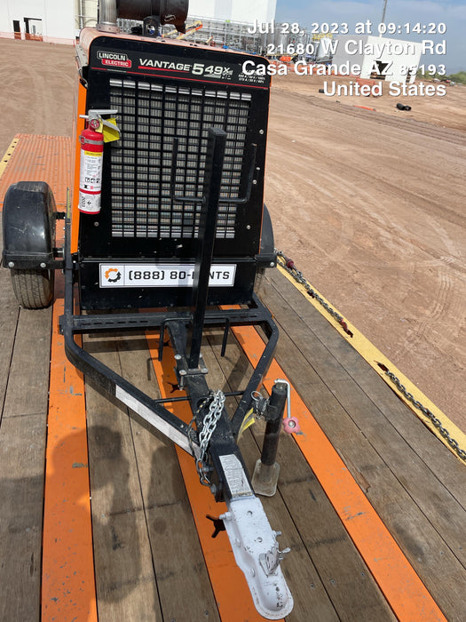 2021 Lincoln Electric Vantage 549X Ready Pak 3, ORANGE (includes trailer, cable rack, fender light kit)