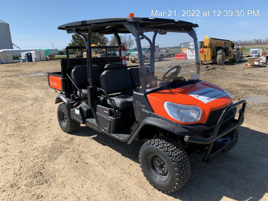 2022 Kubota RTV-X1140W-H Plastic Canopy, Windshield Acrylic Clear, LED Strobe Light, Wire Harness Kit, Back up Alarm