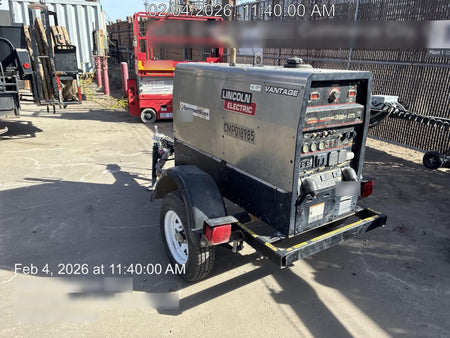 2020 Lincoln Electric Vantage 322 Welder Ready-Pak 3, Two wheel trailer, Fender and Light kit, Cable Rack
