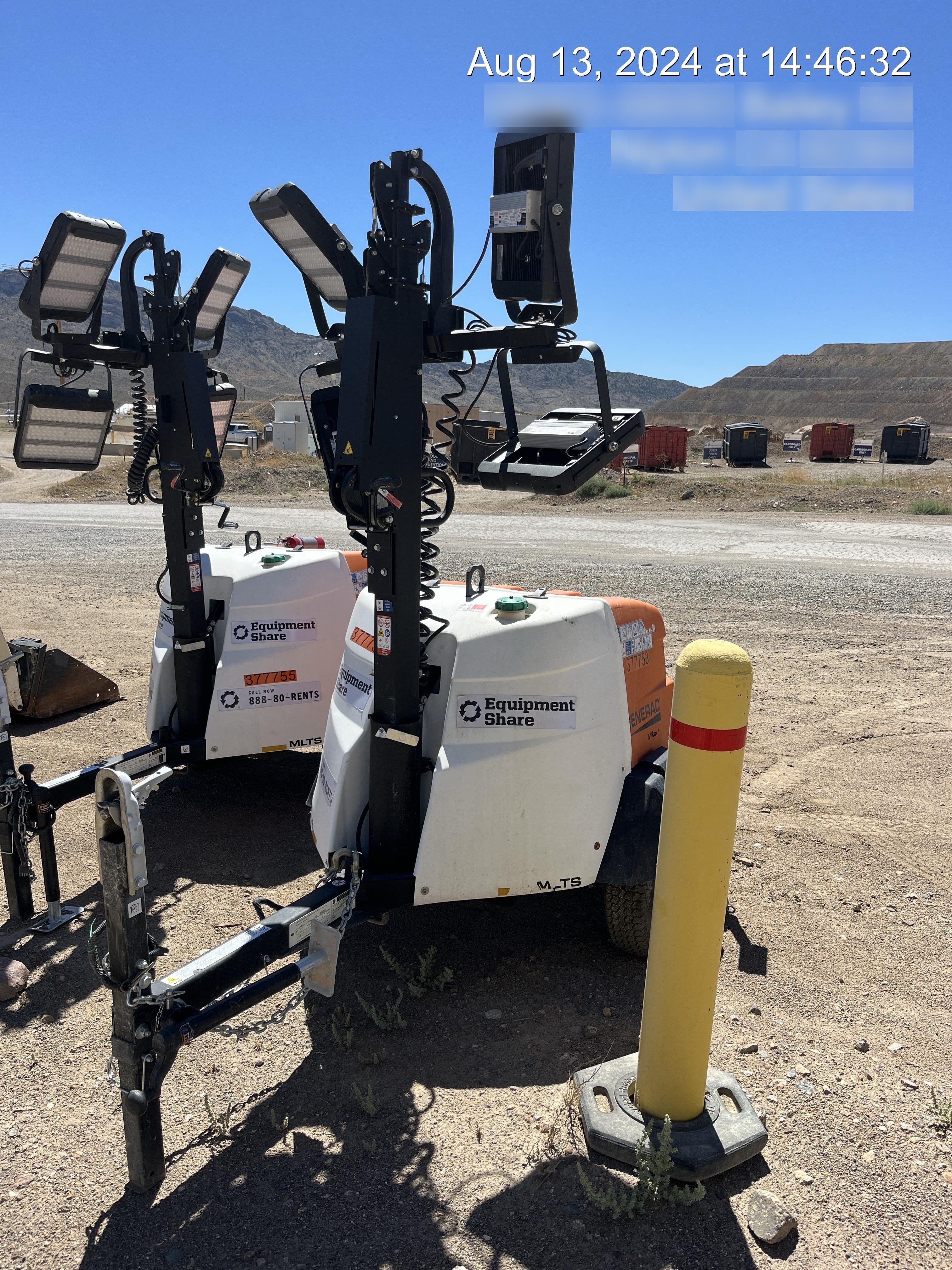 2023 Generac MLT2 Diesel, Flex Switch 120V Input, Powerzone Controller, 
(4) 320W LED Lights, 4kW Generator, 39.9 Gal Fuel Tank, 2" Ball, T3