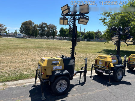 2022 Allmand NLV3GR (4) LED Light Fixture 350W, 23' Vertical Mast, 3kW Prime, Towable, ES Decals, T3