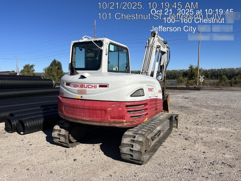 2019 Takeuchi TB290 Takeuchi TB290 Cab/Heat/AC w/Rubber Tracks, Auxiliary Hydraulics, Dozer Blade, Manual QC