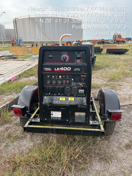 2022 Lincoln Electric LE400 Kubota V1505, Trlr, Cable Rack, Light Kit, ES Decals, T3