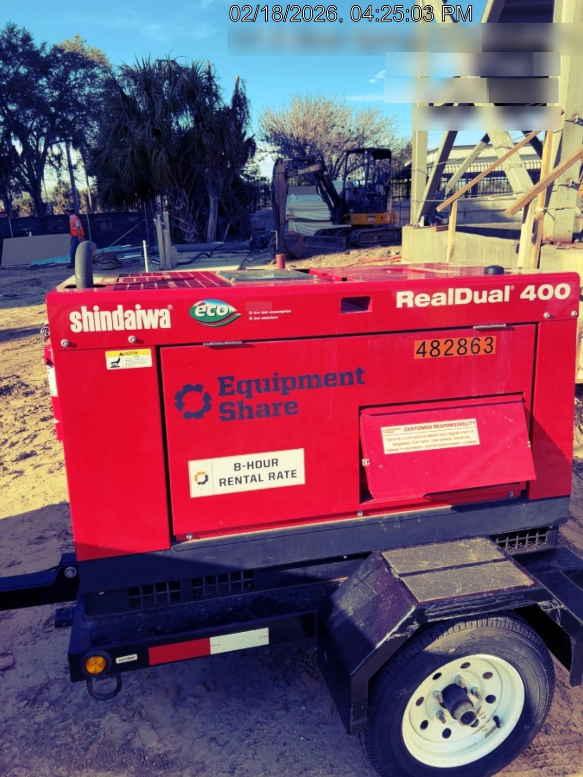 2024 Shindaiwa DGW400DML Kubota D902 Engine, 23 HP, Dual Op Welder, Wire, Arc, Droop Stick, Tig, and CC Stick Functionality, Simulphase, 3 Phase and 1 Phase Gen Output, Single Axle NB Trlr, Slr Trckl Chrg 12V 12W, Fire Ext, T3