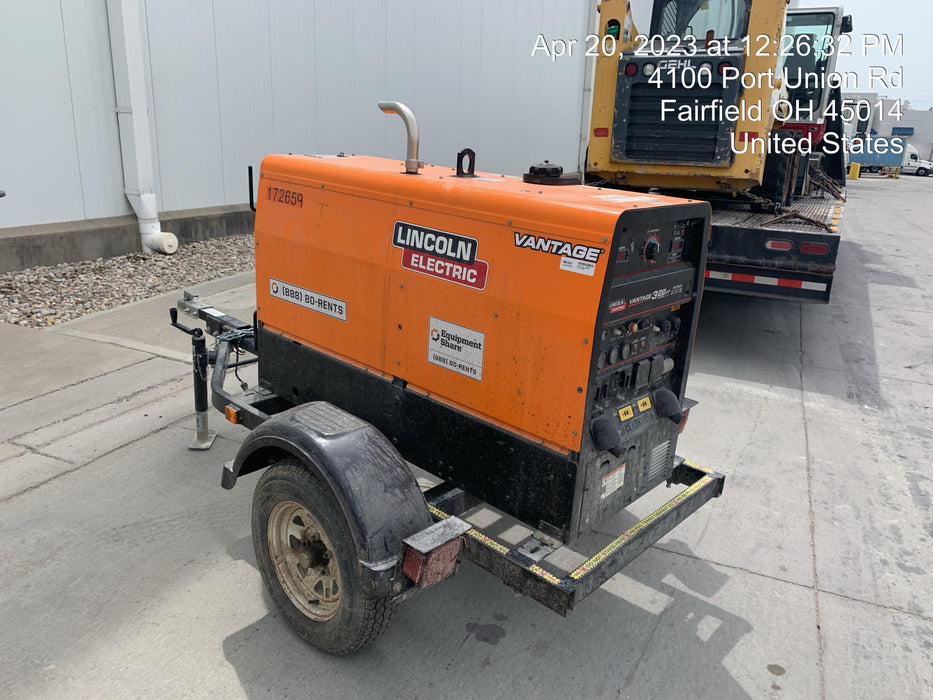 2021 Lincoln Electric Vantage 322 Vantage 322 Ready Pak 3 w/ Decals, ORANGE (includes trailer, cable rack, fender light kit) NO Telematics