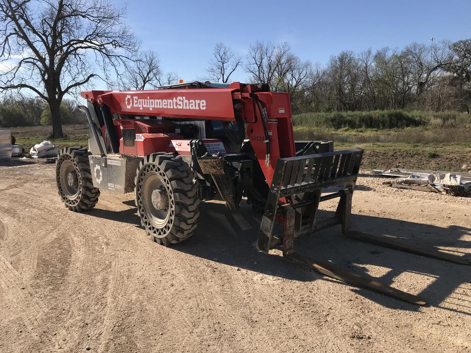 2019 Manitou MTA12042 Cab/Heat/Air, 120 HP, Solid Tires, Work Lights, Lift Hook, Auxiliary Hydraulics 66" Carriage and 60" Forks