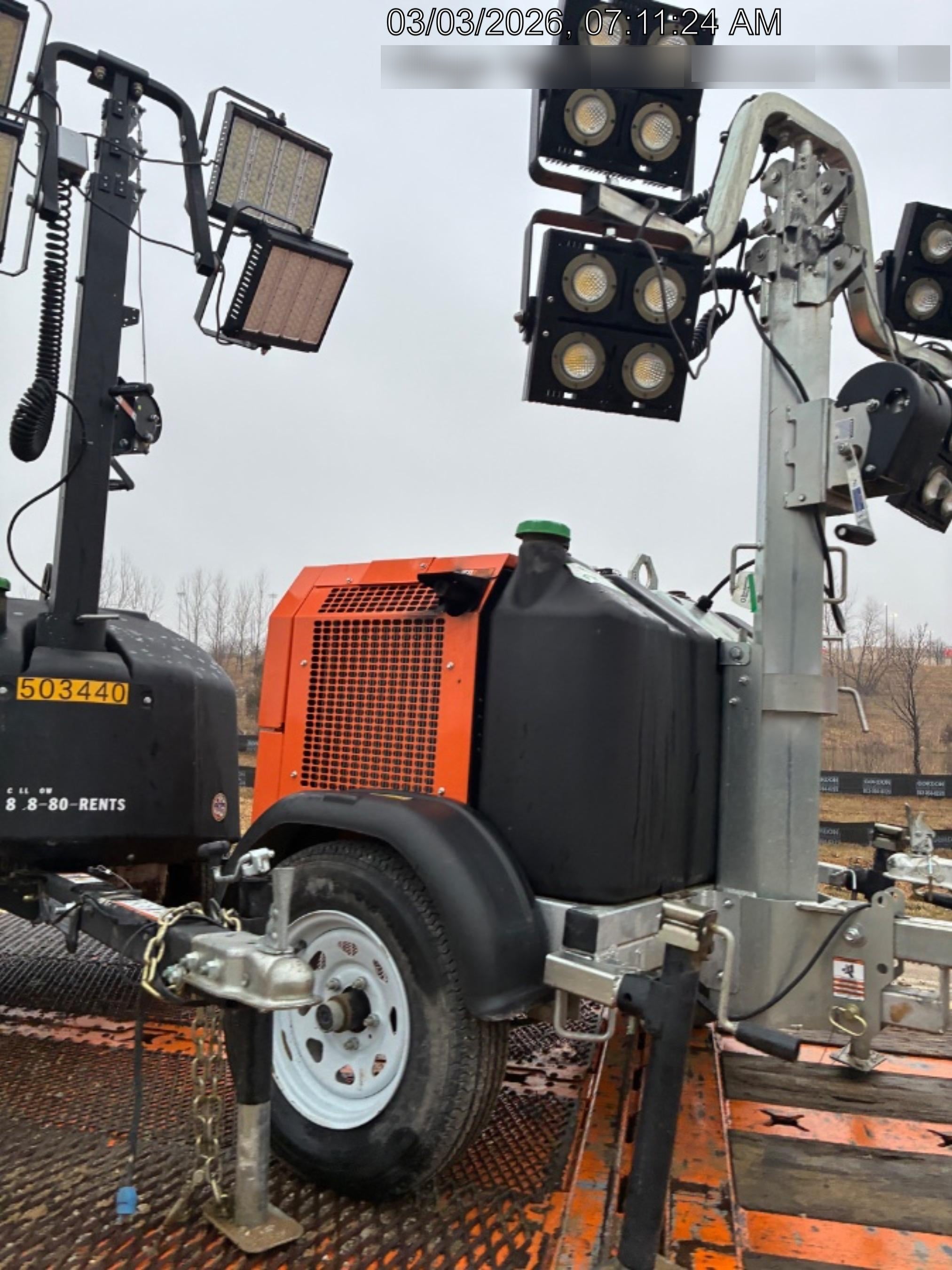 2024 Wanco WLTT-4MM4K Diesel, Deep Sea Controller, Shore Power Plug, Auto Start, (4) 350W LED Floodlights, 4kW Generator, 60 Gal Fuel Tank, 2" Ball, T3