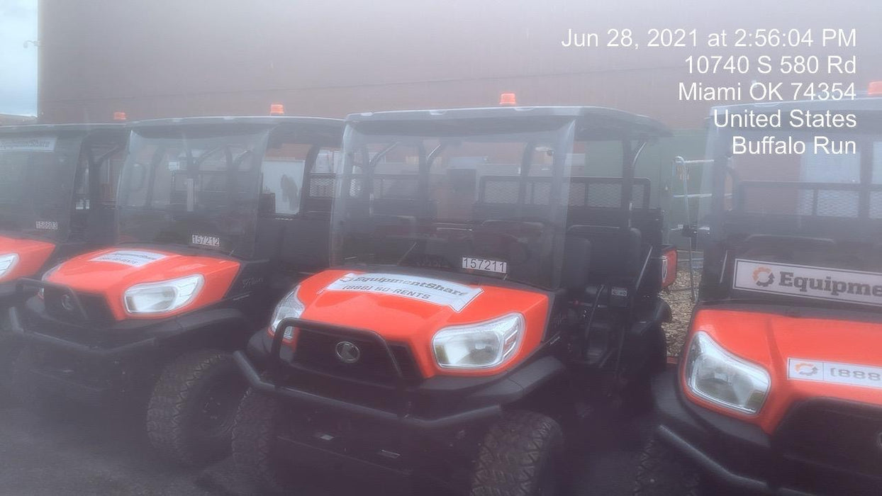 2021 Kubota RTV-X1140W-H Plastic Canopy, Windshield Acrylic Clear, LED Strobe Light, Wire Harness Kit, Back up Alarm