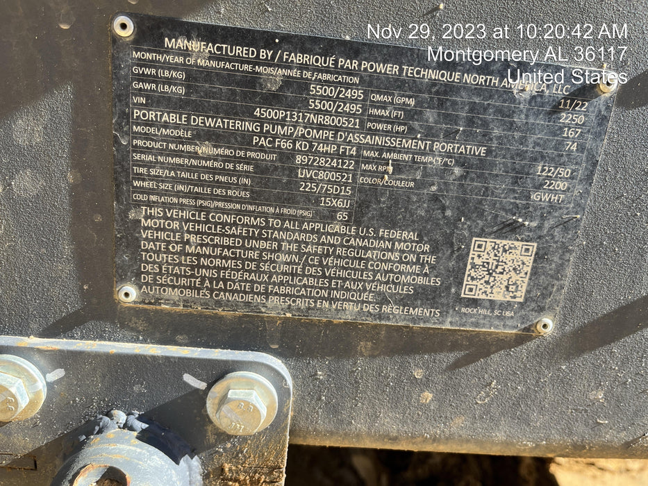 2022 ATLAS COPCO PAC F66 KD