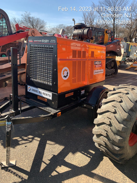 2021 Lincoln Electric Vantage 549X Ready Pak 3, ORANGE (includes trailer, cable rack, fender light kit)